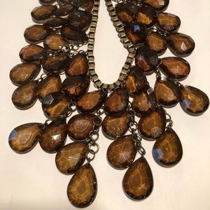 Brown Drops Crystal Necklace